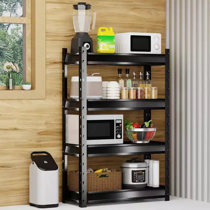Étagères de garage robustes à 4 niveaux 36"x14"x54", charge 2720 kg, en acier, tablettes réglables et fixes, gris foncé