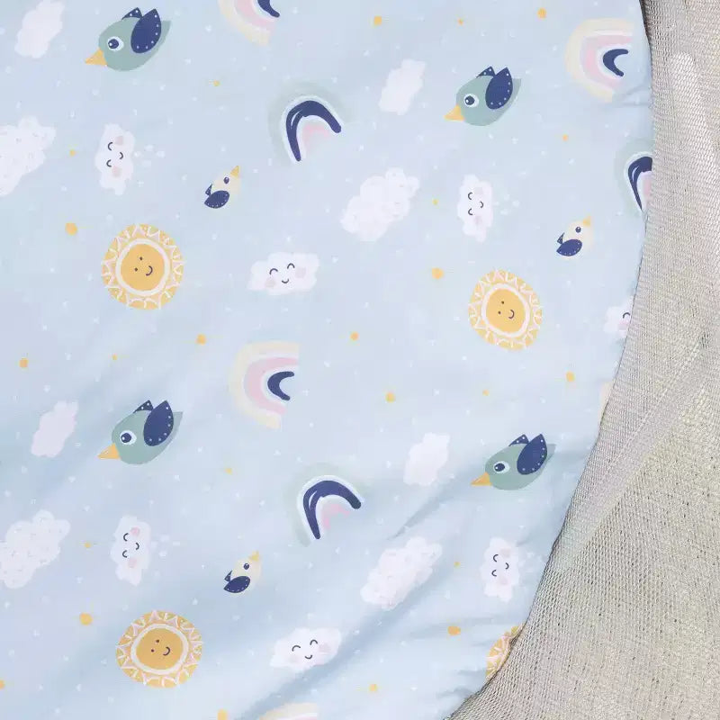 Centre d'activités portable pour bébé : cadre métallique, capacité de 6,8 kg, pliable pour le transport et le rangement