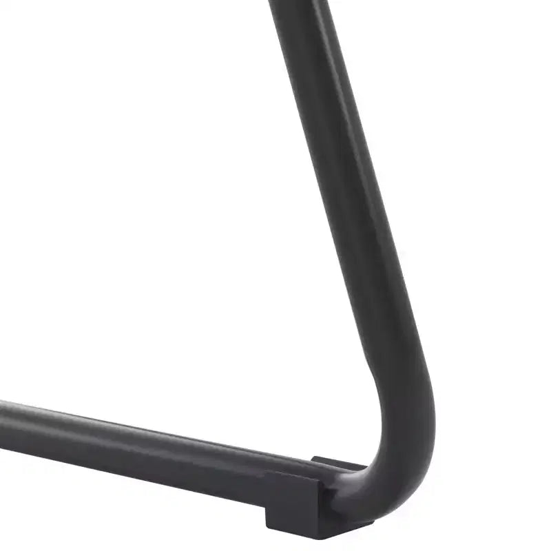 Tabouret de comptoir, piètement en fer avec assise en cuir, dossier rembourré, repose-pieds, hauteur fixe de 24 po, marron/noir