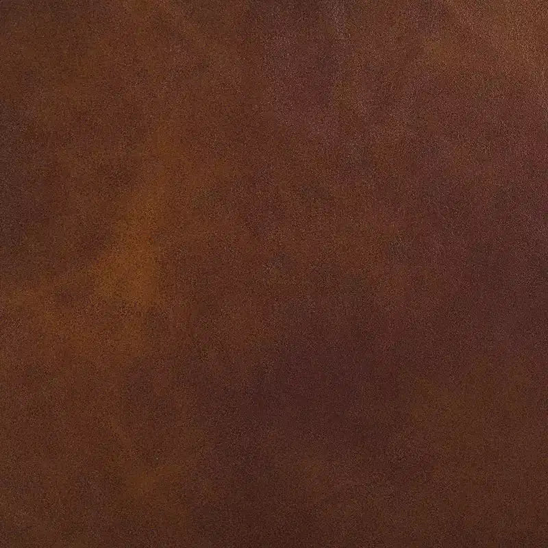 Tabouret de comptoir, piètement en fer avec assise en cuir, dossier rembourré, repose-pieds, hauteur fixe de 24 po, marron/noir