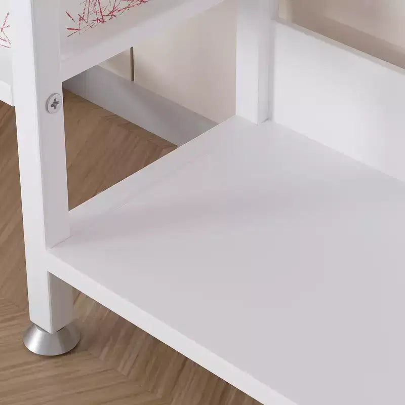 Portant à vêtements ouvert, Armoire de rangement autoportante robuste avec 5 étagères et une tringle de suspension pour petits espaces, Chêne/Blanc