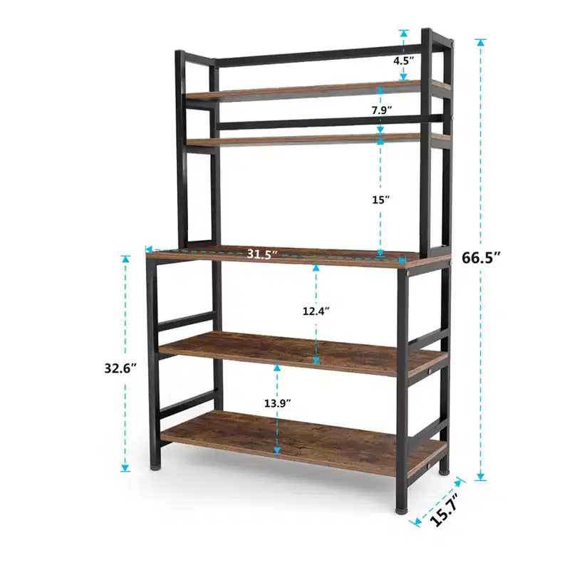 Meuble de rangement à 5 niveaux avec plateau de 80 x 40 cm