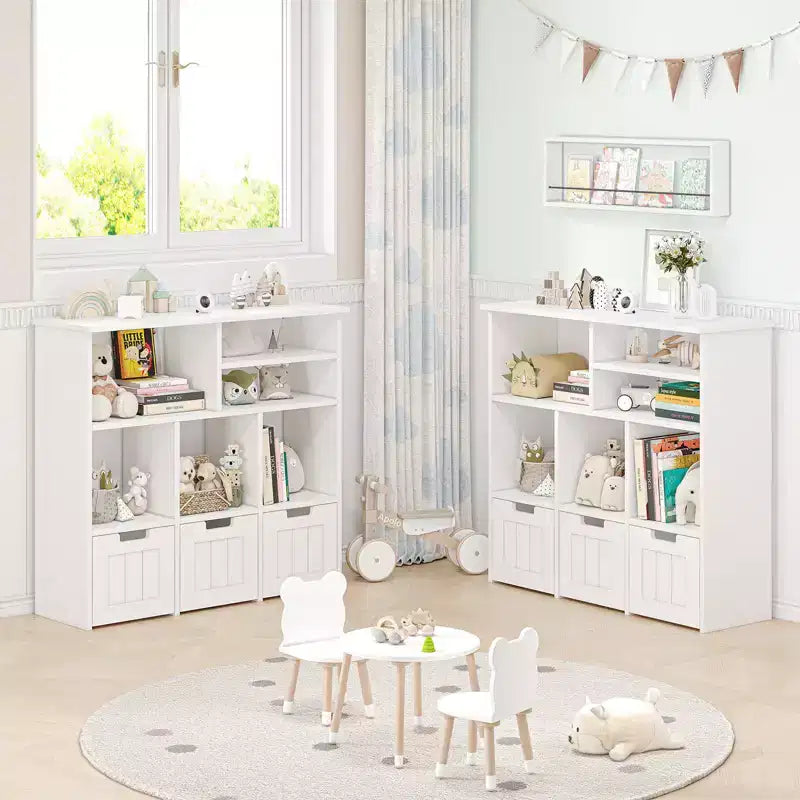 Meuble de rangement pour jouets avec tiroirs, étagère à jouets pour enfants, bibliothèque, organisateur de rangement au sol, grande étagère ouverte pour salle de jeux, chambre à coucher, école maternelle