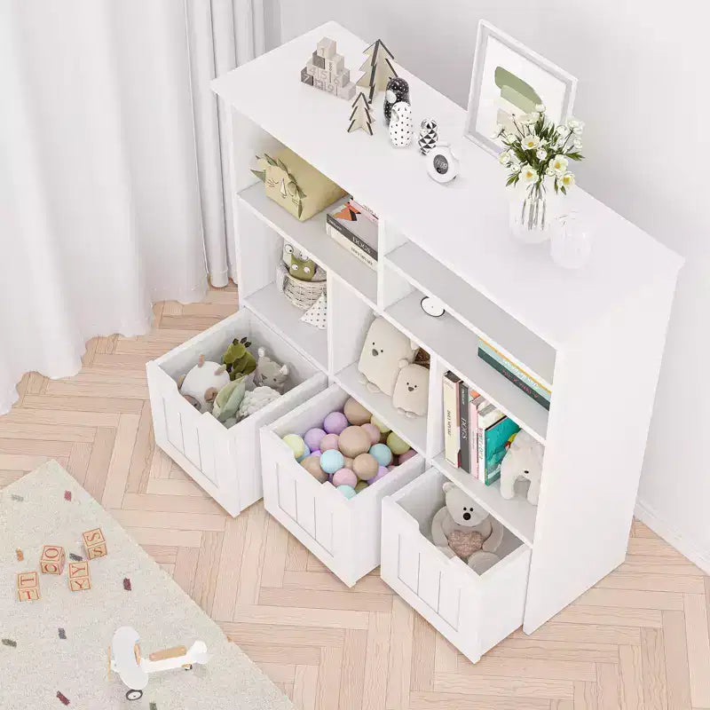 Meuble de rangement pour jouets avec tiroirs, étagère à jouets pour enfants, bibliothèque, organisateur de rangement au sol, grande étagère ouverte pour salle de jeux, chambre à coucher, école maternelle