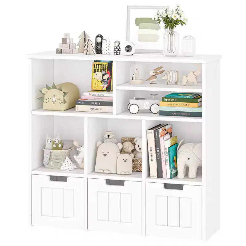Meuble de rangement pour jouets avec tiroirs, étagère à jouets pour enfants, bibliothèque, organisateur de rangement au sol, grande étagère ouverte pour salle de jeux, chambre à coucher, école maternelle