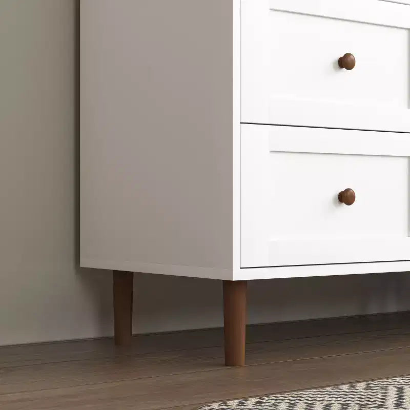 Meuble de rangement, Vitrine en MDF blanc avec portes vitrées, Étagères réglables, Armoire sur pied pour cuisine ou salon