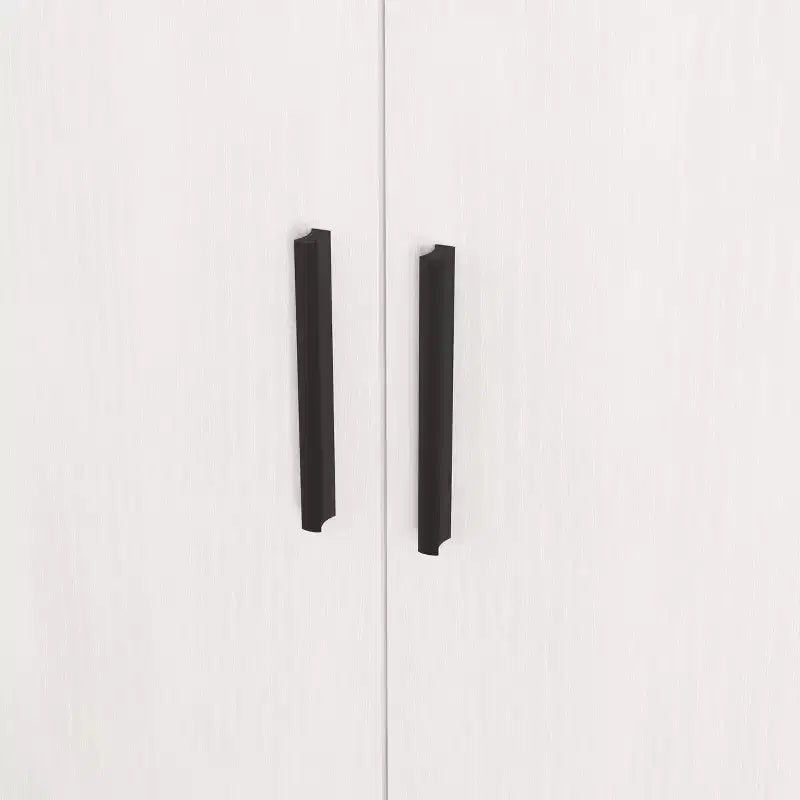 Meuble à chaussures, étagère à 4 niveaux avec 1 tiroir, rangement en bois autoportant avec 2 portes et étagères réglables pour entrée/couloir