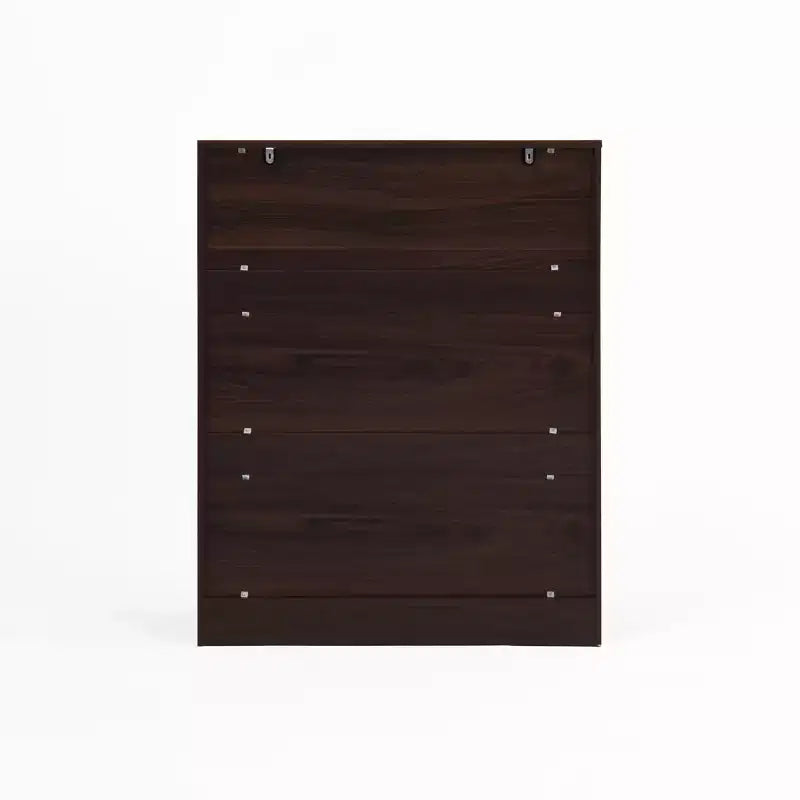 Meuble à chaussures, étagère à 4 niveaux avec 1 tiroir, rangement en bois autoportant avec 2 portes et étagères réglables pour entrée/couloir