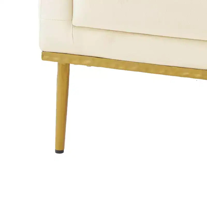 Fauteuil moderne en velours avec oreiller, silhouette incurvée, cadre en fer, assise en mousse haute densité, capacité de 150 kg