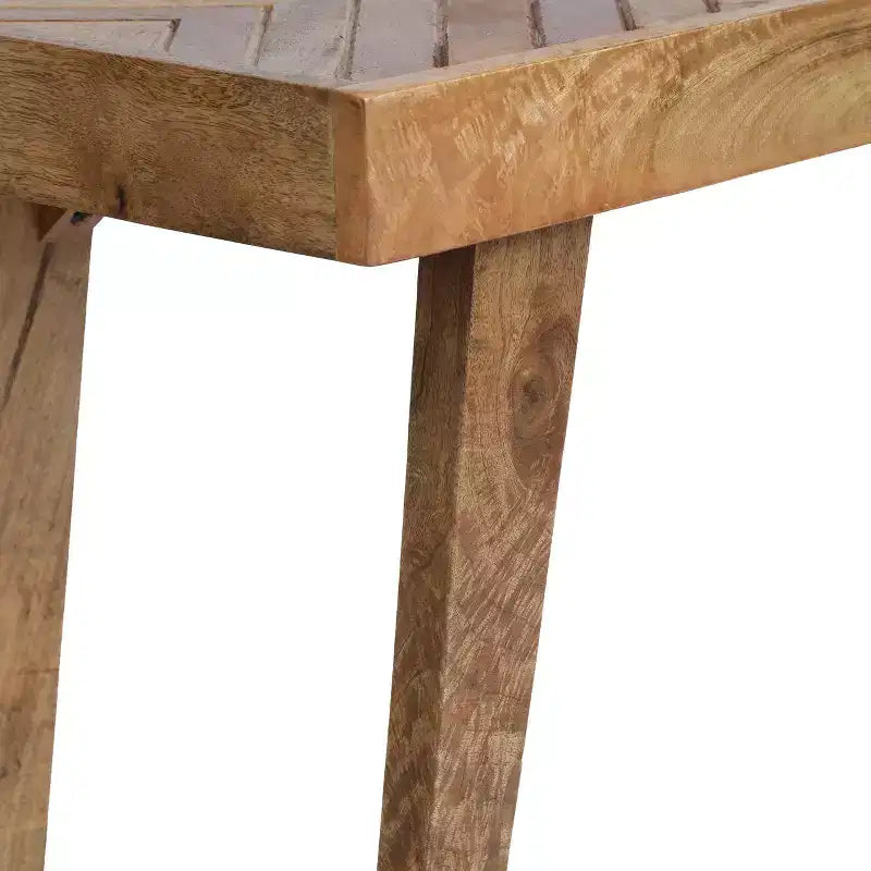 Banc bohème fait main en bois de manguier