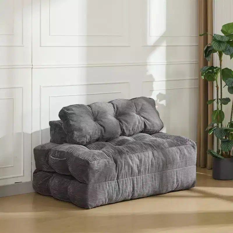 Canapé-lit pliable pour invités, chaise longue simple et confortable, transat portable convertible avec oreiller et dossier pour salon et chambre
