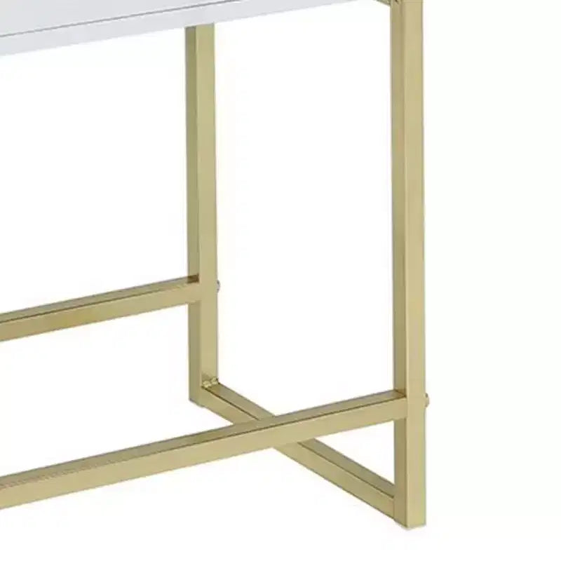 Table d'appoint, blanc et or