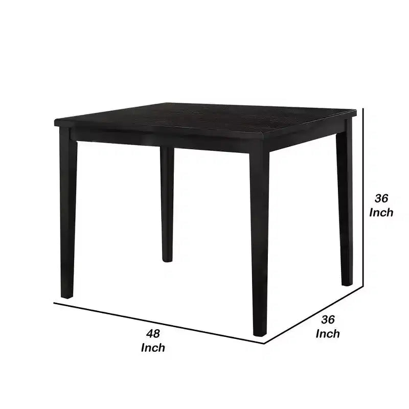 Table hauteur comptoir, plateau rectangulaire 48 po, brun noyer foncé
