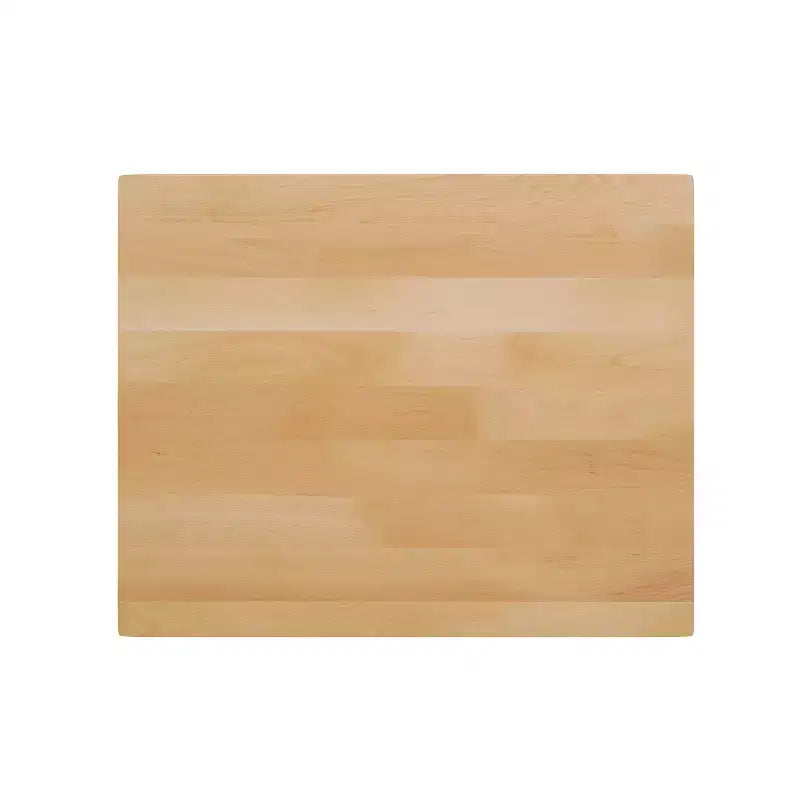 Plateau de table rectangulaire commercial en bois massif avec pied en fonte résistant à la rouille de 45,7 cm de diamètre et hauteur de bar