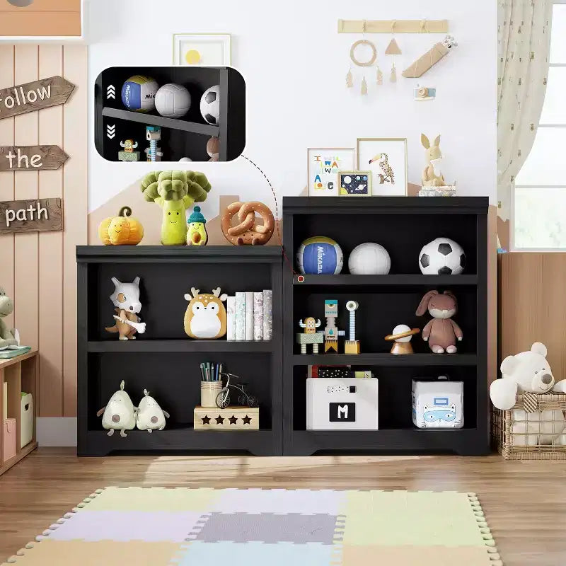 Étagère à 2/3/5/6 niveaux, bibliothèque de style rustique, 60 cm/80 cm de large avec étagères réglables, rayonnage ouvert avec design antidérapant pour bureau à domicile
