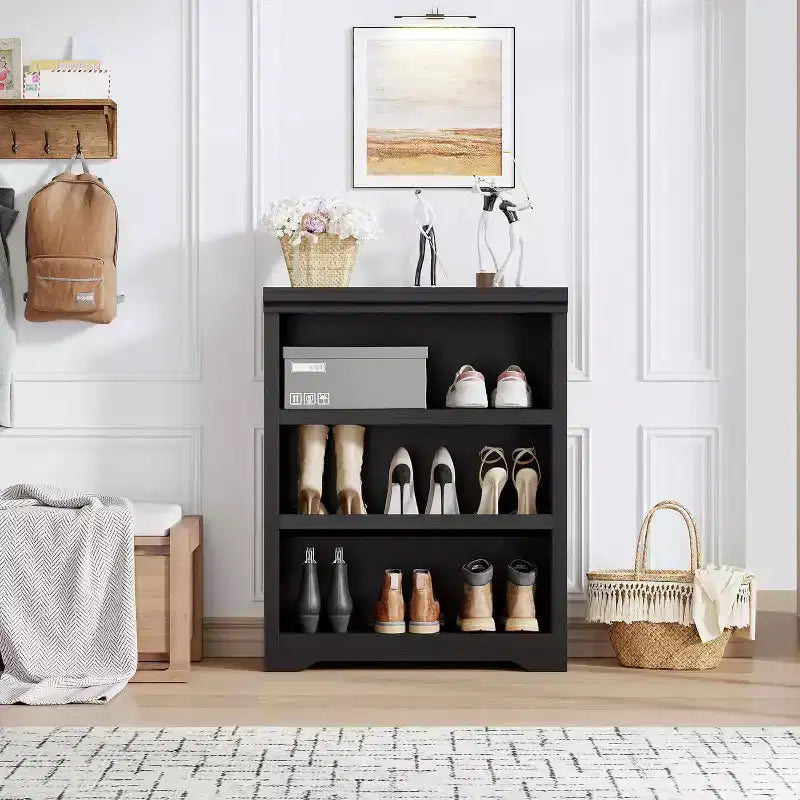 Étagère à 2/3/5/6 niveaux, bibliothèque de style rustique, 60 cm/80 cm de large avec étagères réglables, rayonnage ouvert avec design antidérapant pour bureau à domicile