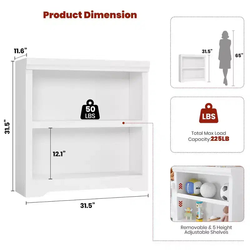 Étagère à 2/3/5/6 niveaux, bibliothèque de style rustique, 60 cm/80 cm de large avec étagères réglables, rayonnage ouvert avec design antidérapant pour bureau à domicile