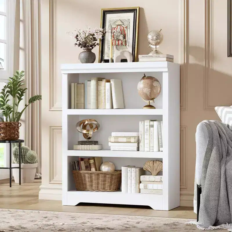 Étagère à 2/3/5/6 niveaux, bibliothèque de style rustique, 60 cm/80 cm de large avec étagères réglables, rayonnage ouvert avec design antidérapant pour bureau à domicile
