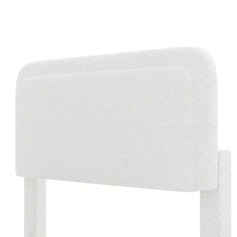 Lit plateforme moderne en bouclette avec tête de lit incurvée réglable