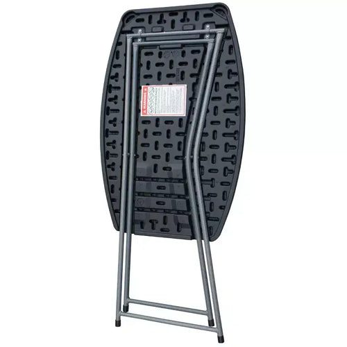 Table d'activités réglable en hauteur de 74 cm, table individuelle pliable avec cadre en acier, 3 réglages de hauteur, résistante aux taches, gris/noir