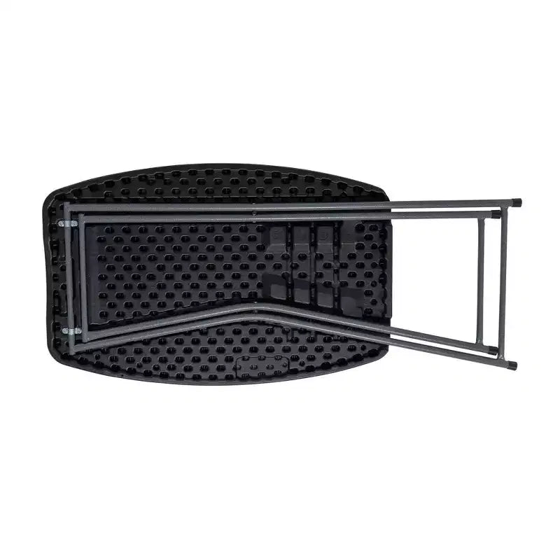 Table d'activités réglable en hauteur de 74 cm, table individuelle pliable avec cadre en acier, 3 réglages de hauteur, résistante aux taches, gris/noir