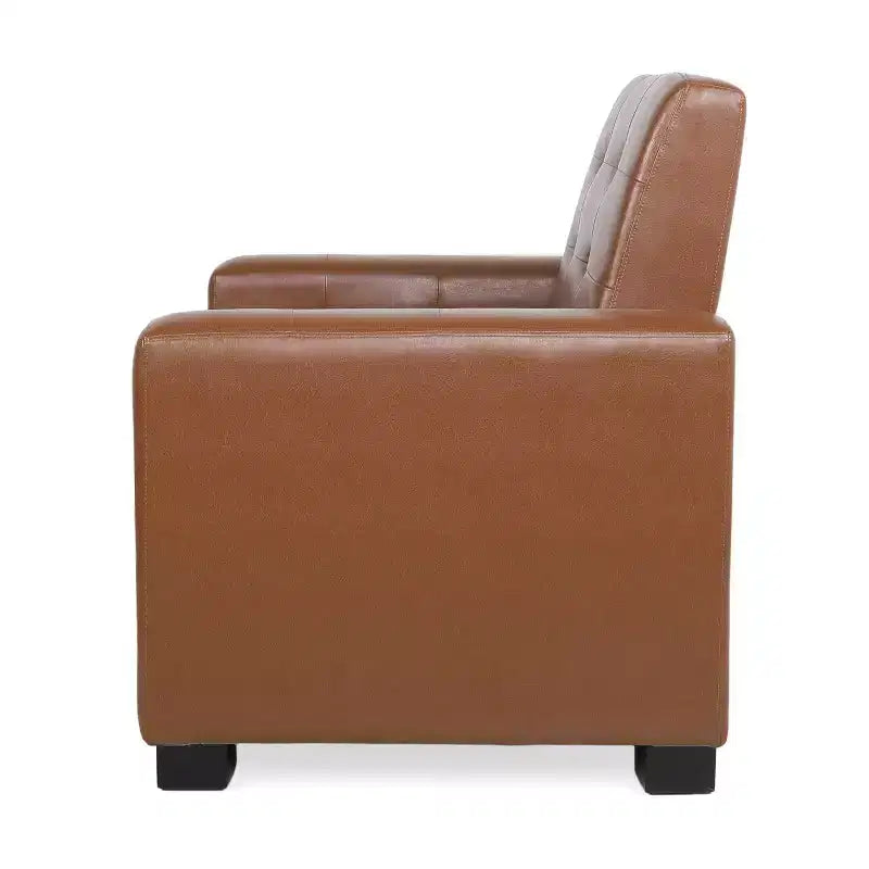 Fauteuil inclinable contemporain en similicuir capitonné avec dossier rabattable
