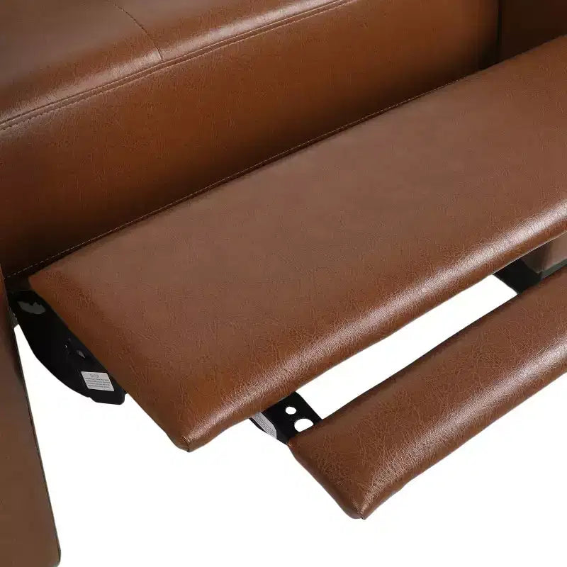 Fauteuil inclinable contemporain en similicuir capitonné avec dossier rabattable