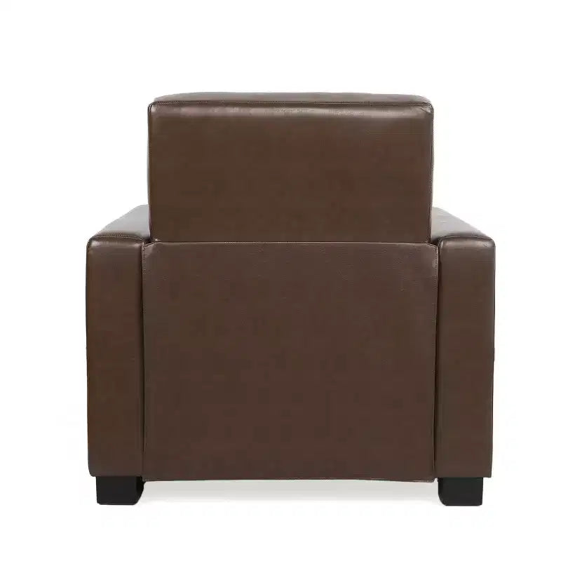 Fauteuil inclinable contemporain en similicuir capitonné avec dossier rabattable