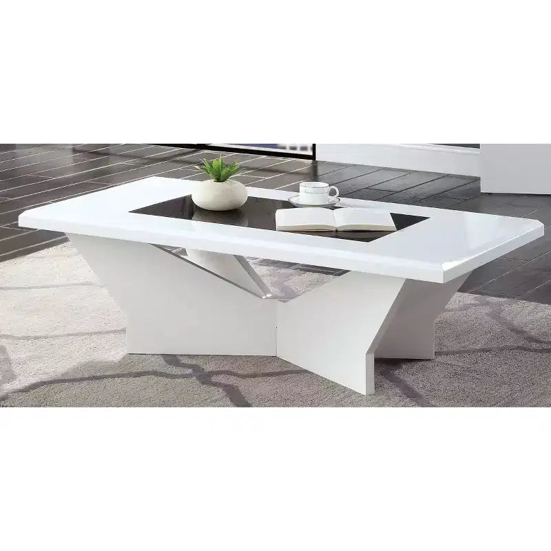 Table basse à plateau en verre trempé, design moderne