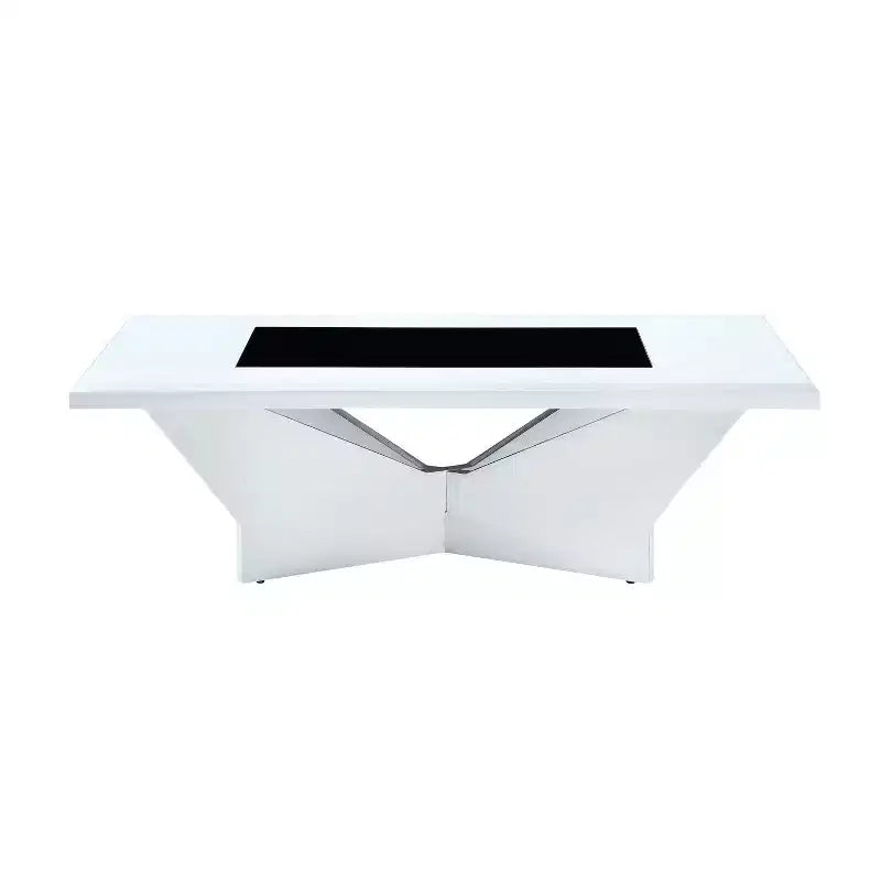 Table basse à plateau en verre trempé, design moderne