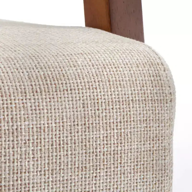 Chaise d'appoint à dossier en rotin en bois massif Hannah
