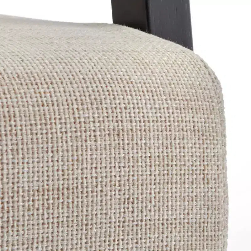 Chaise d'appoint à dossier en rotin en bois massif Hannah
