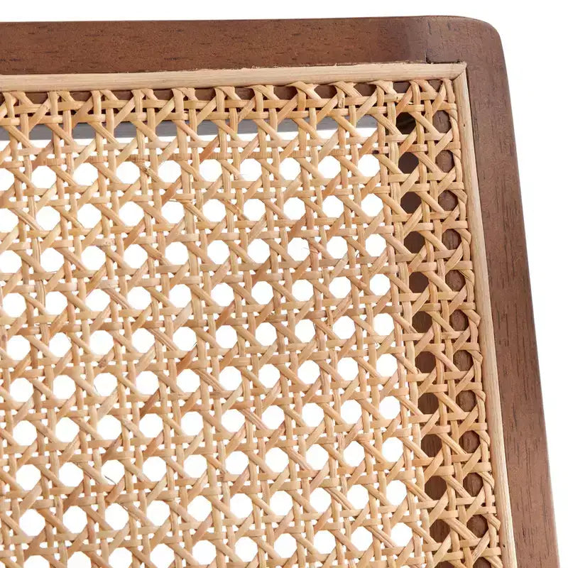 Chaise d'appoint à dossier en rotin en bois massif Hannah